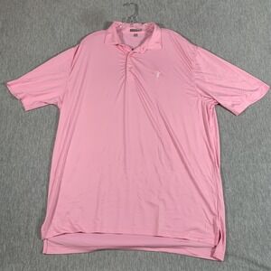 Peter Millar Polo Shirt Mens Large Pink Summer Comfort Golf Performance Stretch